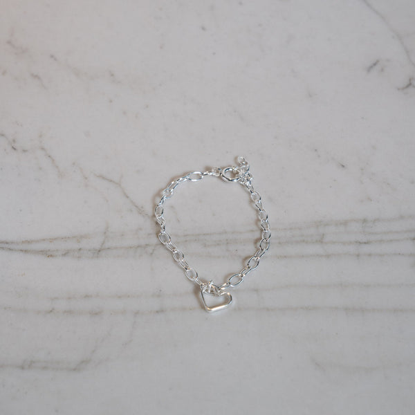 Chain Bracelet Heart - Silver