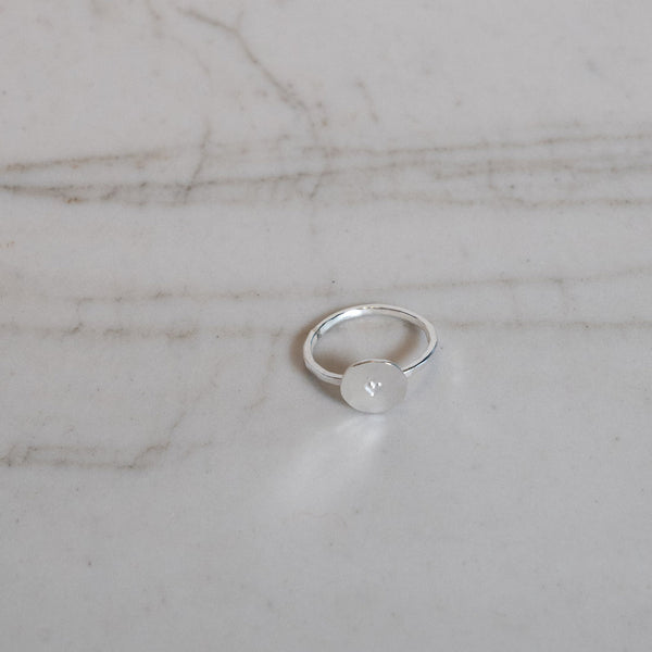 Personalized Circle Ring - Silver
