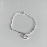 Tiny Heart Bracelet Silver